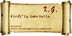 Király Gabriella névjegykártya
