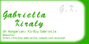 gabriella kiraly business card