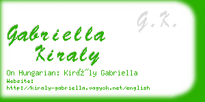 gabriella kiraly business card